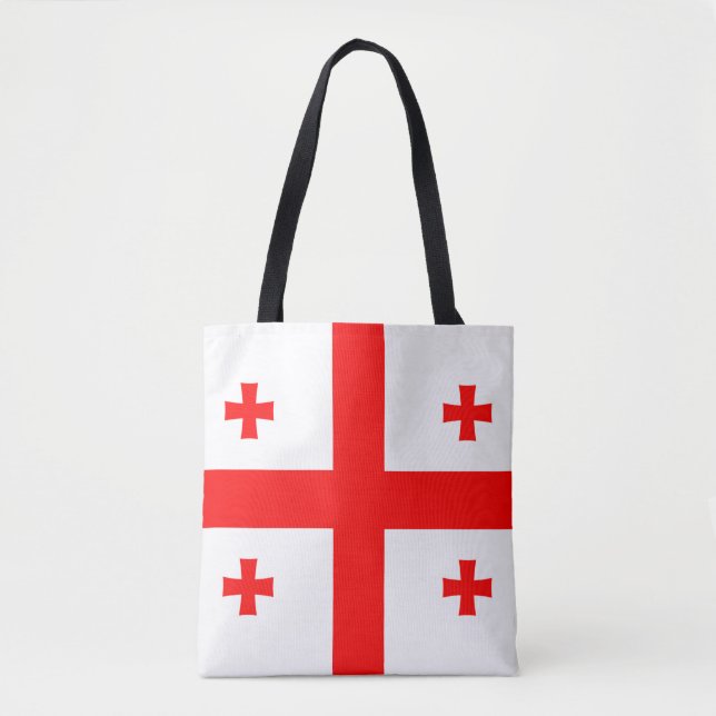 Bolso De Tela Bandera de Georgia (Anverso)
