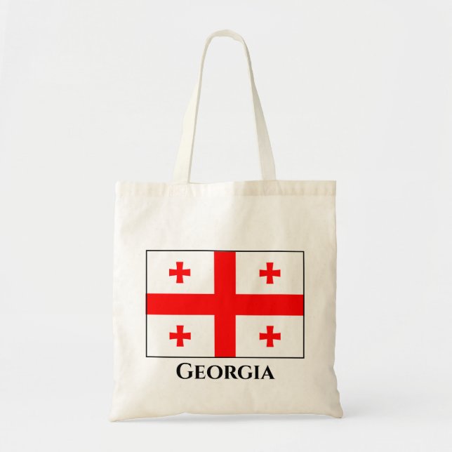 Bolso De Tela Bandera de Georgia (Frente)