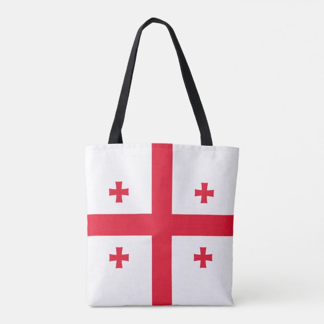Bolso De Tela Bandera de Georgia (Reverso)
