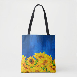 Bolso De Tela Bandera de girasol de Ucrania