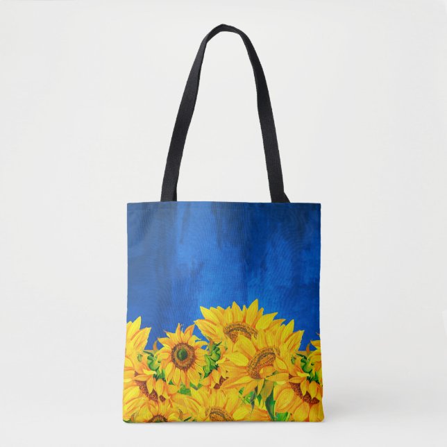 Bolso De Tela Bandera de girasol de Ucrania (Anverso)