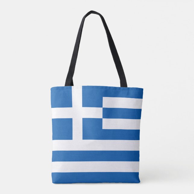 Bolso De Tela Bandera de Grecia (Reverso)