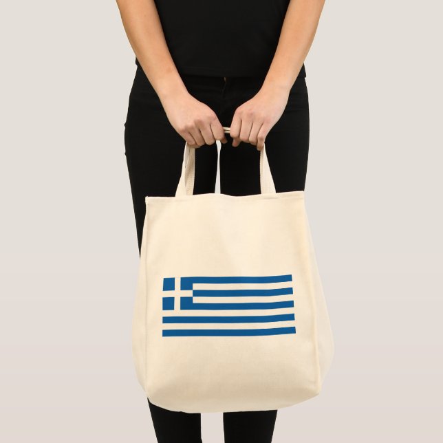 Bolso De Tela Bandera de Grecia (Anverso (producto))