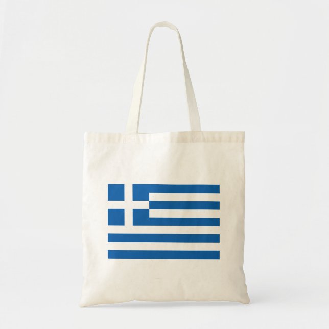 Bolso De Tela Bandera de Grecia (Frente)