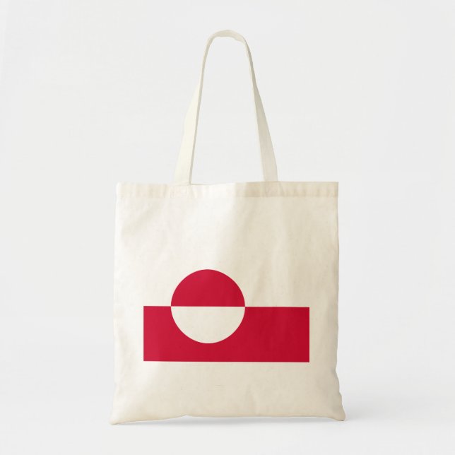 Bolso De Tela Bandera de Groenlandia (Frente)