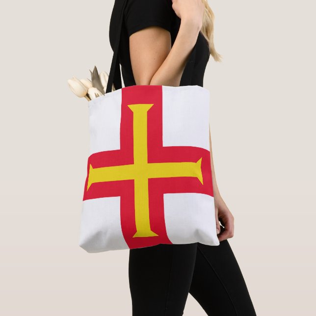 Bolso De Tela Bandera de Guernsey (Detalle)
