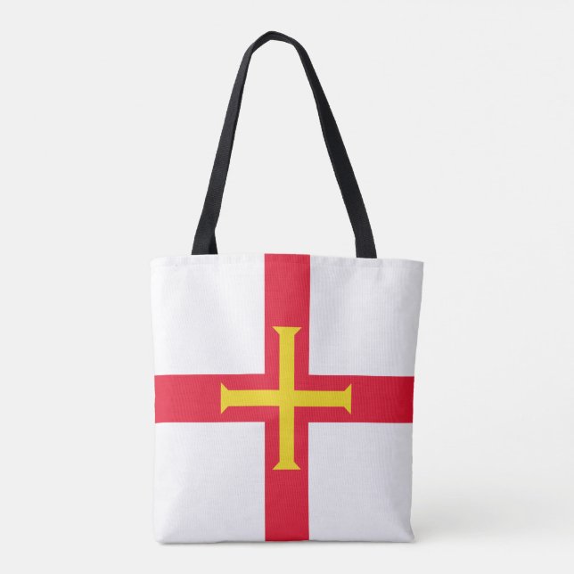 Bolso De Tela Bandera de Guernsey (Reverso)