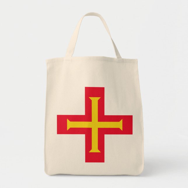 Bolso De Tela Bandera de Guernsey (Frente)