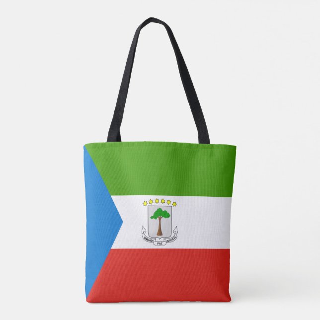 Bolso De Tela Bandera de Guinea Ecuatorial (Reverso)