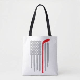 Bolso De Tela Bandera de hockey estadounidense