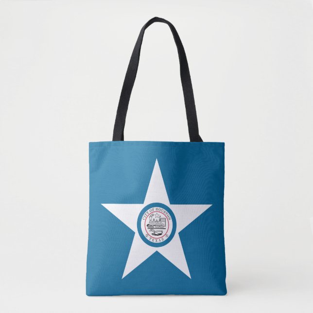 Bolso De Tela Bandera de Houston, Texas Tote Bag (Anverso)