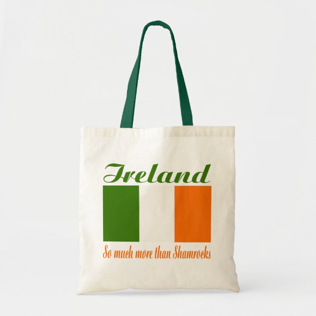 Bolso De Tela Bandera de Irlanda Tote Bag (Frente)