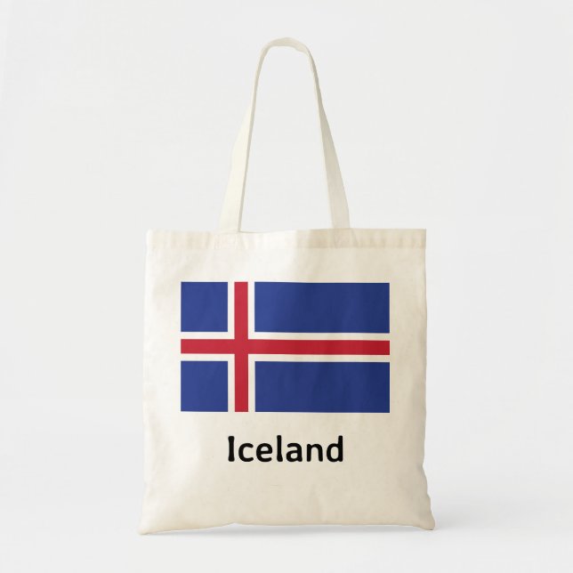 Bolso De Tela Bandera de Islandia (Frente)