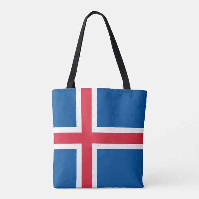 Bolso De Tela Bandera de Islandia (Reverso)