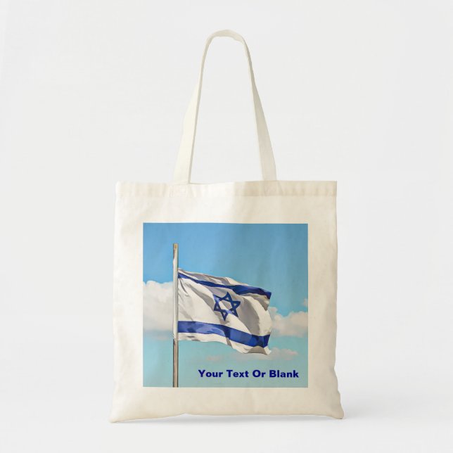 Bolso De Tela Bandera De Israel (Frente)