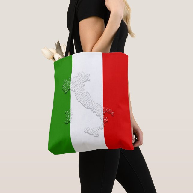 Bolso De Tela Bandera de Italia (Detalle)