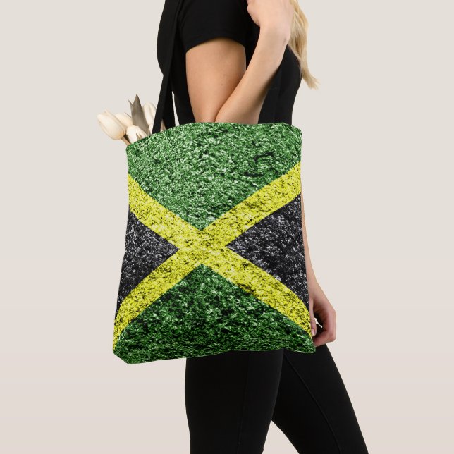 Bolso De Tela Bandera de Jamaica angustiada (Detalle)
