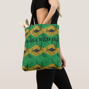 Bolso De Tela Bandera de Jamaica, pájaro zumbador