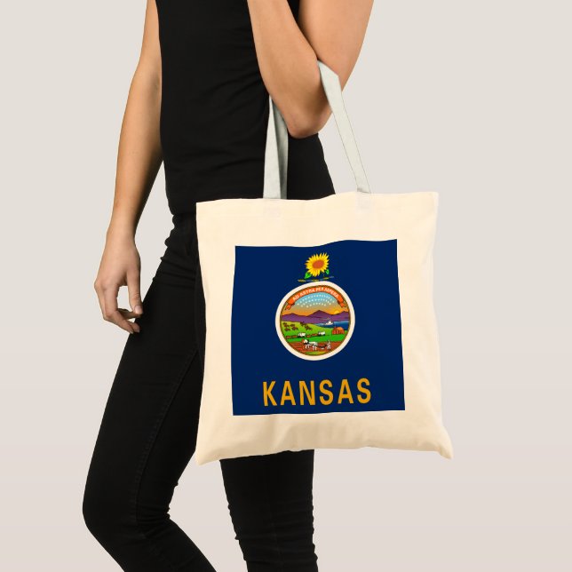Bolso De Tela Bandera de Kansas (Anverso (producto))
