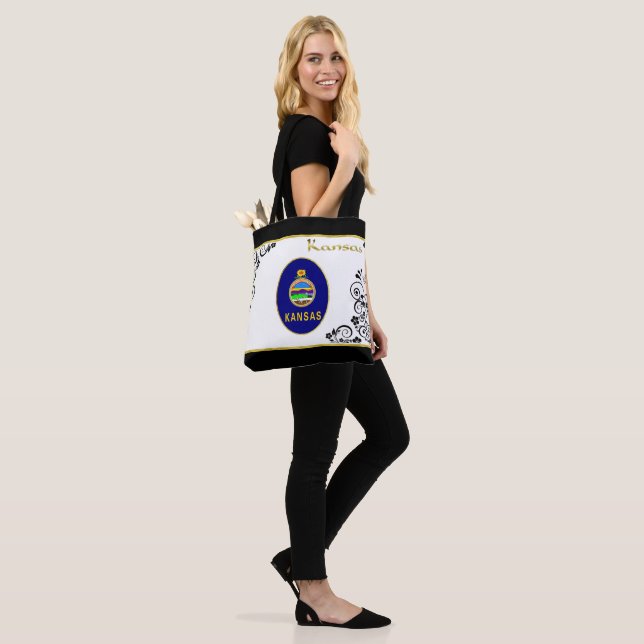 Bolso De Tela Bandera de Kansas (Puesto)