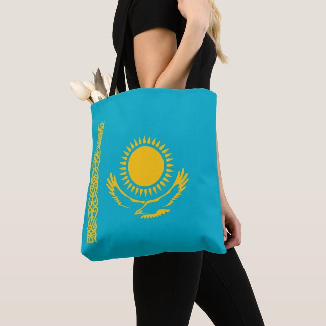 Bolso De Tela Bandera de Kazajistán (Detalle)