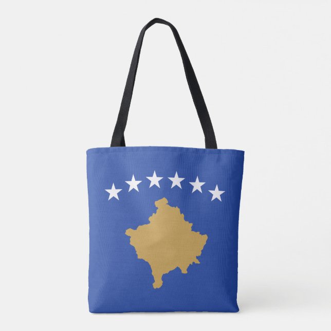Bolso De Tela Bandera de Kosovo (Reverso)