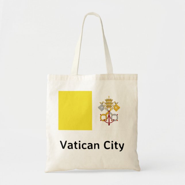 Bolso De Tela Bandera de la Ciudad del Vaticano (Frente)