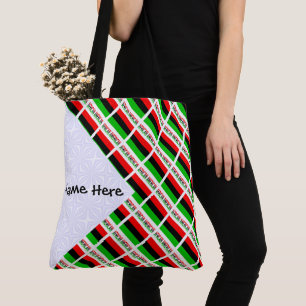 Bolso De Tela Bandera de la Diáspora Afroamericana Baldosa Perso