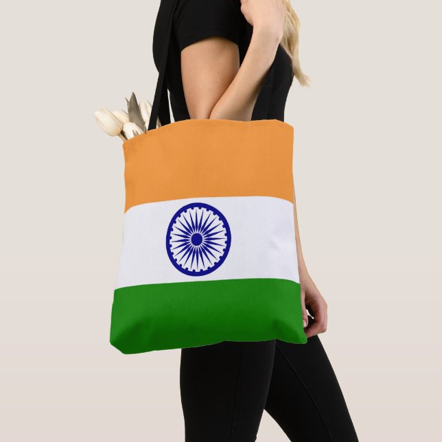 Bolso De Tela Bandera de la India (Detalle)