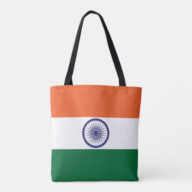 Bolso De Tela Bandera de la India (Reverso)