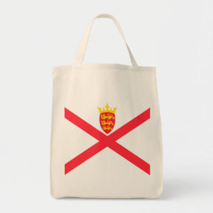 Bolso De Tela Bandera de la Isla de Jersey