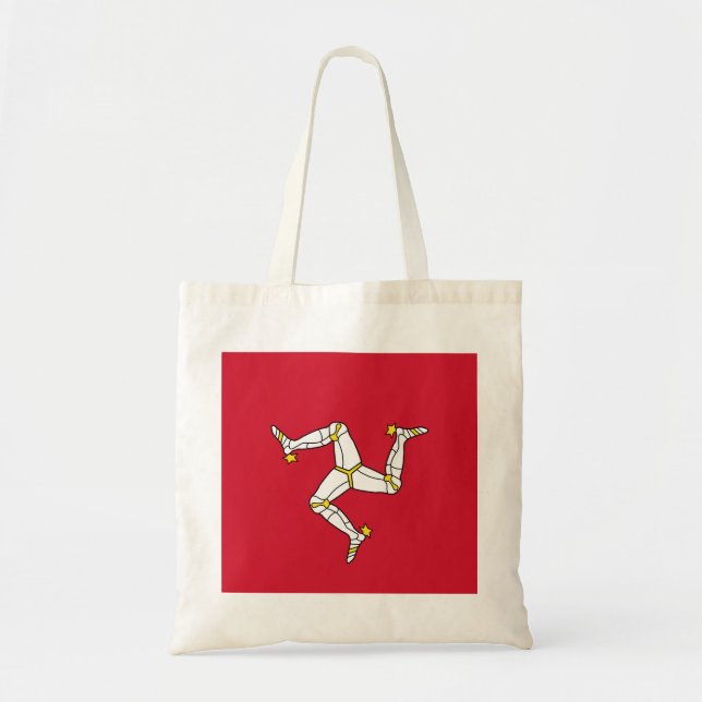 Bolso De Tela Bandera de la Isla de Man (Frente)