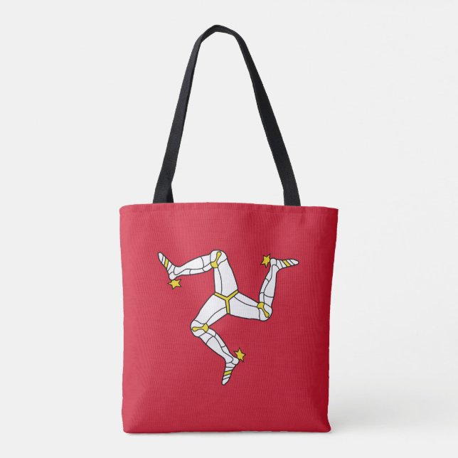 Bolso De Tela Bandera de la Isla de Man (Reverso)