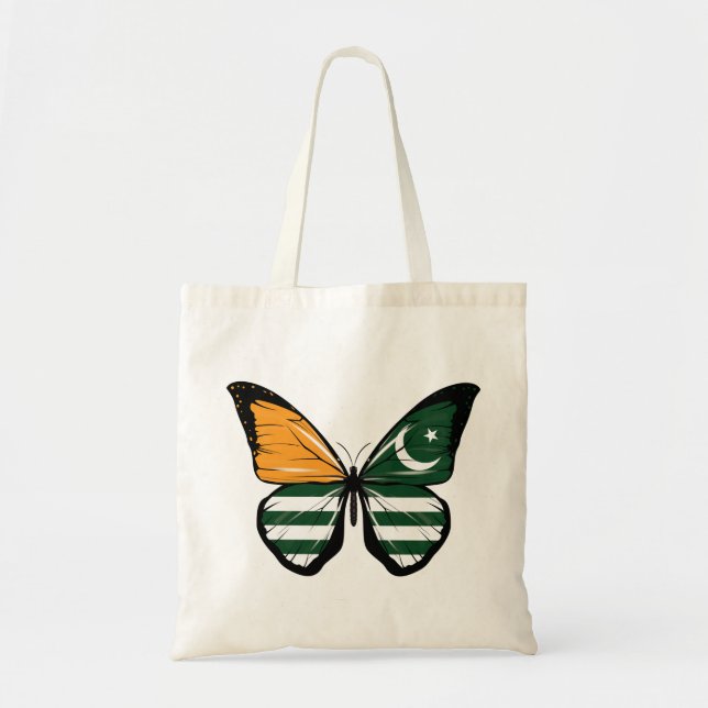 Bolso De Tela Bandera de la mariposa de Cachemira (Frente)