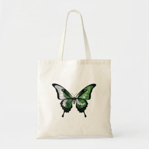Bolso De Tela Bandera de la mariposa de cola torta de Pakistán