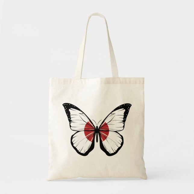 Bolso De Tela Bandera de la mariposa de Japón (Frente)