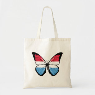 Bolso De Tela Bandera de la mariposa de Luxemburgo
