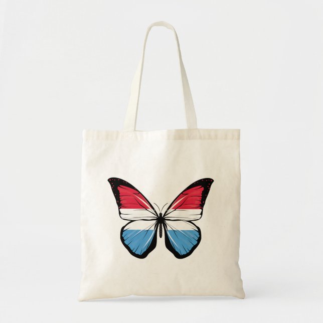 Bolso De Tela Bandera de la mariposa de Luxemburgo (Frente)