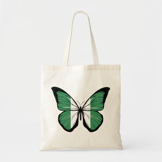 Bolso De Tela Bandera de la mariposa de Nigeria (Frente)