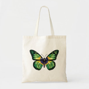 Bolso De Tela Bandera de la Mariposa Monarca de Brasil