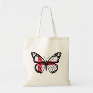 Bolso De Tela bandera de la mariposa monarca de Inglaterra
