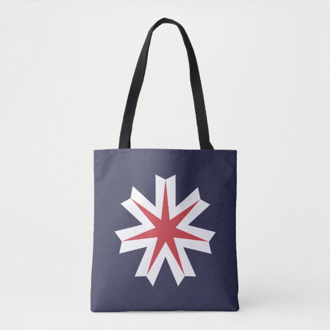 Bolso De Tela Bandera de la prefectura de Hokkaido, Japón (Anverso)