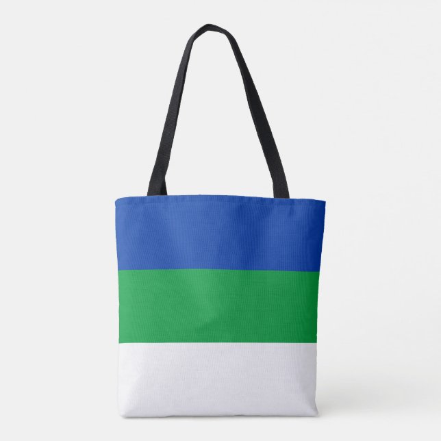Bolso De Tela Bandera de la República de Komi (Reverso)