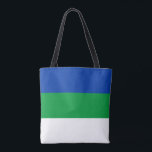 Bolso De Tela Bandera de la República Komi<br><div class="desc">Bandera patriótica de la República Komi.</div>
