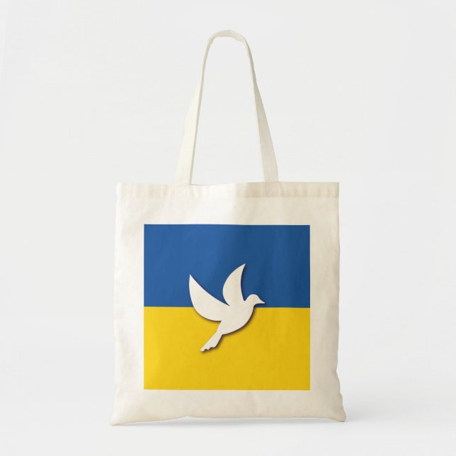 Bolso De Tela Bandera de la unidad de paz de Ucrania (Frente)