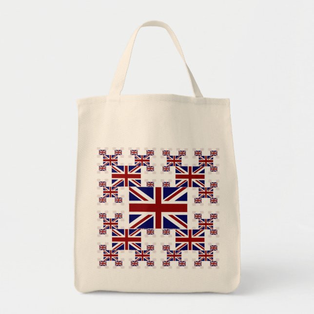 Bolso De Tela Bandera de la Unión del Reino Unido en las capas # (Frente)