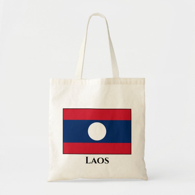 Bolso De Tela Bandera de Laos (Frente)