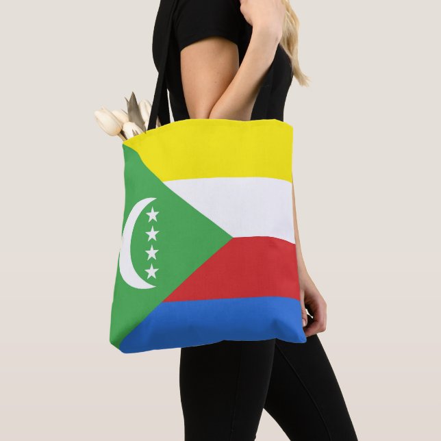 Bolso De Tela Bandera de las Comoras (Detalle)