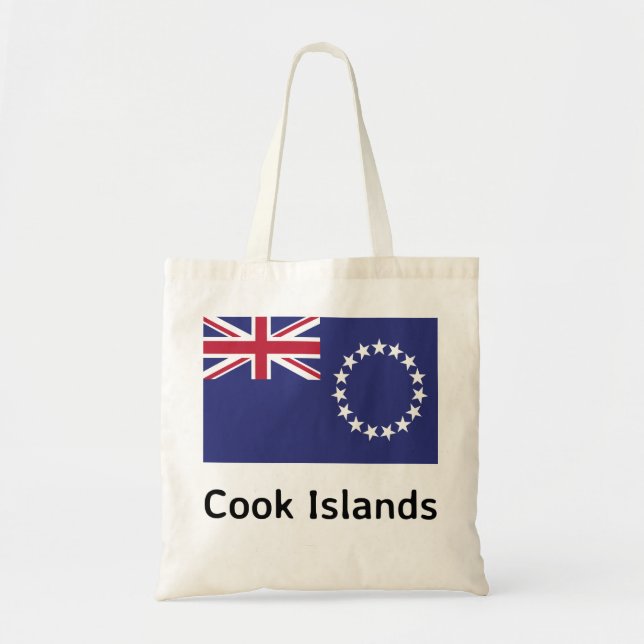 Bolso De Tela Bandera de las Islas Cook (Frente)