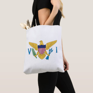 Bolso De Tela Bandera de las Islas Vírgenes de Estados Unidos